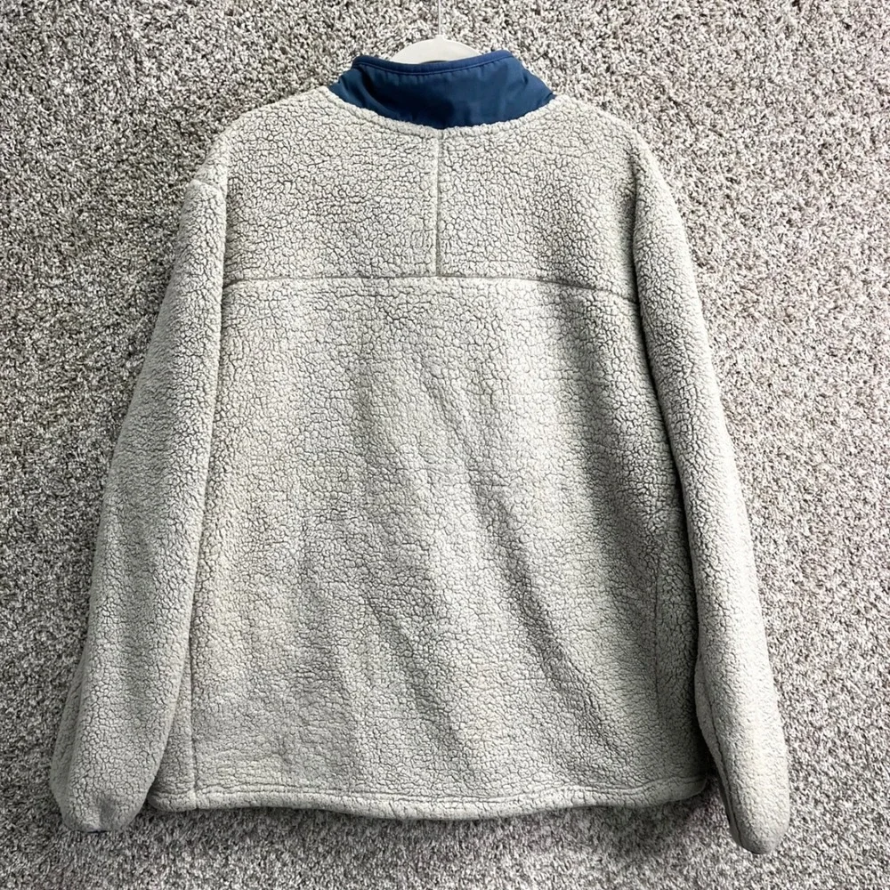 The North Face Pullover Men's XXL Campshire Beige Gray Quarter Zip Sherpa Fleece